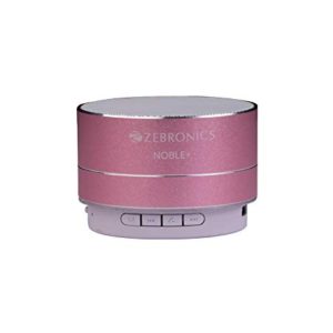 Zebronics Noble Plus Wireless Portable Bluetooth Speaker | FM Radio | Micro SD Card | Call Function (Rose)