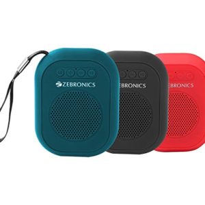 Zebronics Zeb-SAGA Ultra Portable Bluetooth Wireless Speaker with Built in FM/Call Function (Blue)