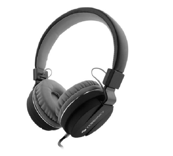 Zebronics Storm Headphones Headset with Mic | Bass | Call Button for Android Mobiles (Black)