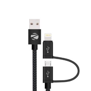 Zebronics ZEB-UMLC 100B SLEEVED Lighting and Micro USB Cable ( 2 in 1)