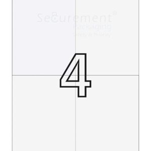Ombuzz Easyship Sticky Labels (A4 Size Sheet with 4 Pre-Cut Labels Per Sheet) - to Print Order Labels & Invoices (100 Sheets)