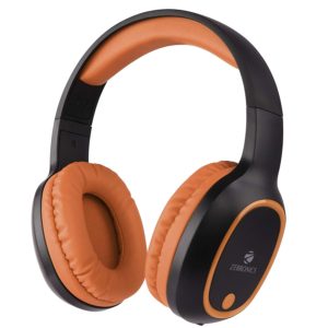 Zebronics Thunder over The Ear Bluetooth Headset with Built in FM Radio, Supports micro SD, AUX Function with Mic (Orange)