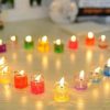 FIDI Smokeless Jelly Tealight Medium Candles Fragrance Decorated Glass with Ocean Seashell Filled with for Diwali, Party, Festivals, Pack of 6