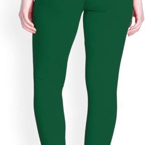 Lux Leggings Women's Cotton Lycra Churidar Legging (EL-51, Green, Free Size)