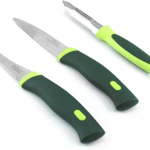 Ritu Stainless Steel Knife and Peeler Set, Green