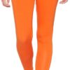 LUX LYRA Women's Cotton Lycra Ankle Length Leggings (Orange)